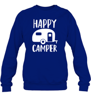 Happy Camper Unisex Fleece Pullover Sweatshirt