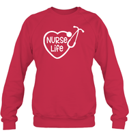 Nurse Life Nurse Shirt Unisex Fleece Pullover Sweatshirt