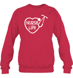 Nurse Life Nurse Shirt Unisex Fleece Pullover Sweatshirt