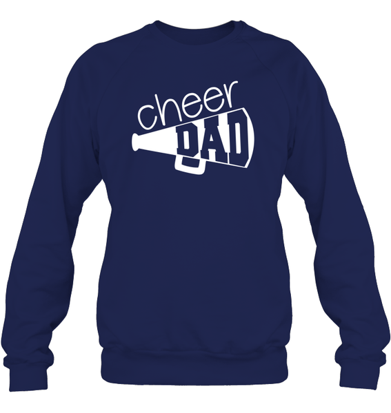 Cheer Dad With Megaphone Unisex Fleece Pullover Sweatshirt