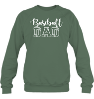 Baseball Dad Shirt Unisex Fleece Pullover Sweatshirt With Baseball Stripes