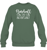 Baseball Dad Shirt Unisex Fleece Pullover Sweatshirt With Baseball Stripes
