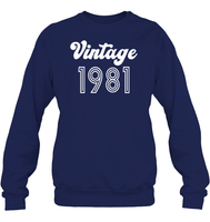 1981 Retro Vintage Birth Year Blast Unisex Fleece Pullover Sweatshirt