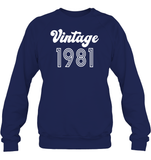 1981 Retro Vintage Birth Year Blast Unisex Fleece Pullover Sweatshirt