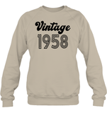 1958 Retro Vintage Birth Year Blast Unisex Fleece Pullover Sweatshirt