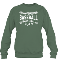 Baseball Dad Shirt Unisex Fleece Pullover Sweatshirt With Baseball Stripes