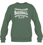 Baseball Dad Shirt Unisex Fleece Pullover Sweatshirt With Baseball Stripes