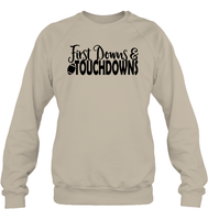 First Downs & Touchdowns Shirt - Score Big in Style! Unisex Fleece Pullover Sweatshirt