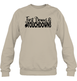 First Downs & Touchdowns Shirt - Score Big in Style! Unisex Fleece Pullover Sweatshirt
