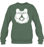 Cool Grizzly Bear Shirt Unisex Fleece Pullover Sweatshirt