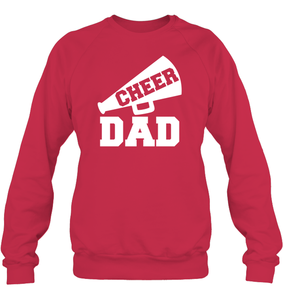 Cheer Dad With Megaphone Unisex Fleece Pullover Sweatshirt