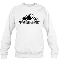 Adventure Awaits Unisex Fleece Pullover Sweatshirt