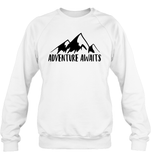 Adventure Awaits Unisex Fleece Pullover Sweatshirt