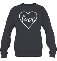 Love In Heart Valentine's Day Unisex Fleece Pullover Sweatshirt