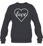Love In Heart Valentine's Day Unisex Fleece Pullover Sweatshirt