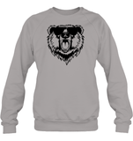 Cool Angry Grizzly Bear Shirt Unisex Fleece Pullover Sweatshirt
