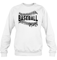 Baseball Dad Shirt Unisex Fleece Pullover Sweatshirt With Baseball Stripes