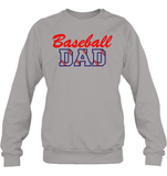 Baseball Dad Shirt, Long Sleeve, Hoodie, and Sweatshirt With Baseball Stripes