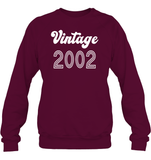 2002 Retro Vintage Birth Year Blast Unisex Fleece Pullover Sweatshirt