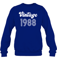 1988 Retro Vintage Birth Year Blast Unisex Fleece Pullover Sweatshirt