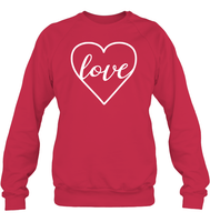 Love In Heart Valentine's Day Unisex Fleece Pullover Sweatshirt