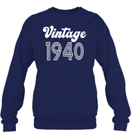 1940 Retro Vintage Birth Year Blast Unisex Fleece Pullover Sweatshirt