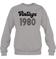 1980 Retro Vintage Birth Year Blast Unisex Fleece Pullover Sweatshirt