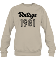 1981 Retro Vintage Birth Year Blast Unisex Fleece Pullover Sweatshirt