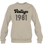 1981 Retro Vintage Birth Year Blast Unisex Fleece Pullover Sweatshirt