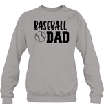 Baseball Dad Shirt Unisex Fleece Pullover Sweatshirt With Baseball
