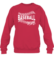 Baseball Dad Shirt Unisex Fleece Pullover Sweatshirt With Baseball Stripes
