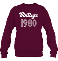 1980 Retro Vintage Birth Year Blast Unisex Fleece Pullover Sweatshirt