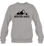 Adventure Awaits Unisex Fleece Pullover Sweatshirt