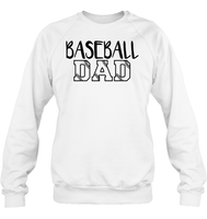 Baseball Dad Shirt Unisex Fleece Pullover Sweatshirt With Baseball Stripes