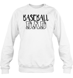 Baseball Dad Shirt Unisex Fleece Pullover Sweatshirt With Baseball Stripes
