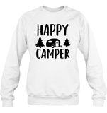 Happy Camper Unisex Fleece Pullover Sweatshirt