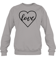 Love In Heart Valentine's Day Unisex Fleece Pullover Sweatshirt