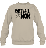 Baseball Mom Shirt Unisex Fleece Pullover Sweatshirt With Baseball