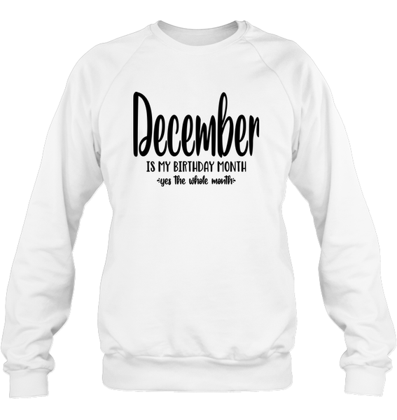 December Birthday Month Unisex Fleece Pullover Sweatshirt