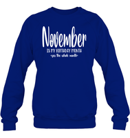 November Birthday Month Unisex Fleece Pullover Sweatshirt