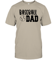 Baseball Dad Shirt Unisex Short Sleeve Classic Tee With Baseball