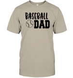Baseball Dad Shirt Unisex Short Sleeve Classic Tee With Baseball