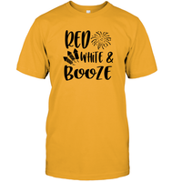 Red White And Booze 4th Of July Shirt Unisex Short Sleeve Classic Tee