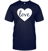 Love With Heart Valentine's Day Shirt Unisex Short Sleeve Classic Tee