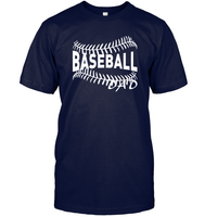 Baseball Dad Shirt Unisex Short Sleeve Classic Tee With Baseball Stripes
