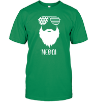 Merica Beard 4th Of July Shirt Unisex Short Sleeve Classic Tee