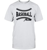 Baseball Mom Shirt Unisex Short Sleeve Classic Tee With Baseball Stripes