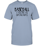 Baseball Mom Shirt Unisex Short Sleeve Classic Tee With Baseball Stripes