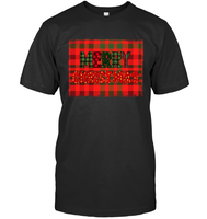 Merry Christmas Shirt  With Plaid For Women