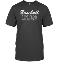 Baseball Mom Shirt Unisex Short Sleeve Classic Tee With Baseball Stripes
